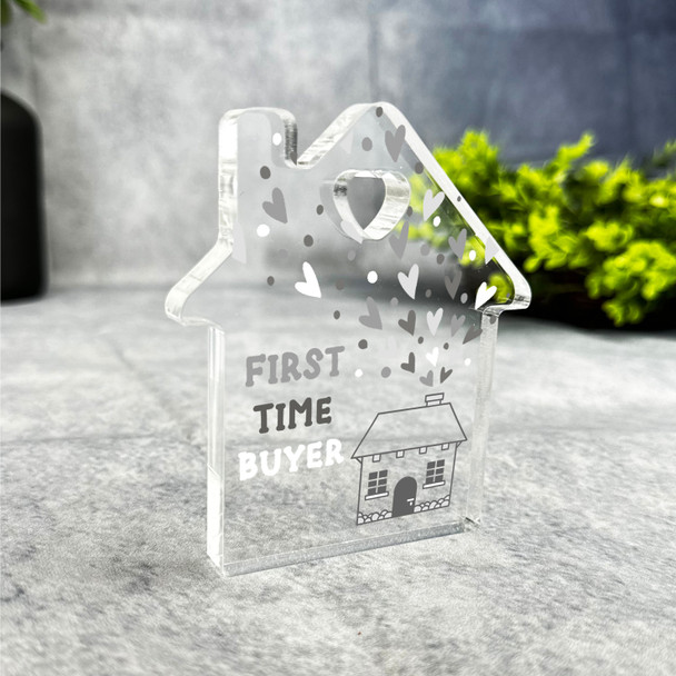 Grey First Time Buyer Gift For New Home House Plaque Keepsake Gift