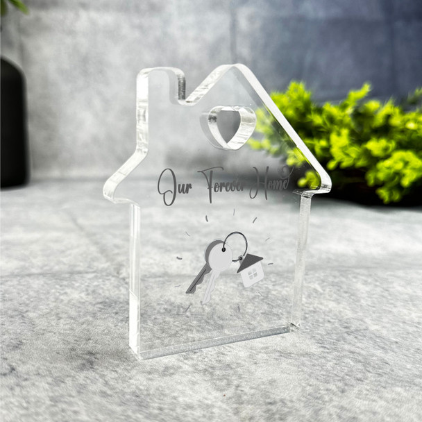 Grey Our Forever Home Gift For New Home House Plaque Keepsake Gift