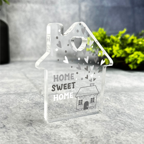 Grey Gift For New Home Sweet Gift For New Home Hearts House Plaque Keepsake Gift