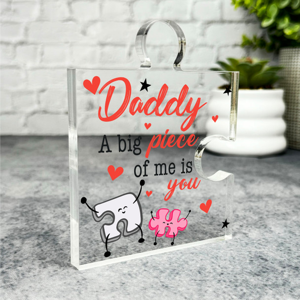 Custom Ornament Gift For Daddy Funny Character Puzzle Plaque Keepsake Gift