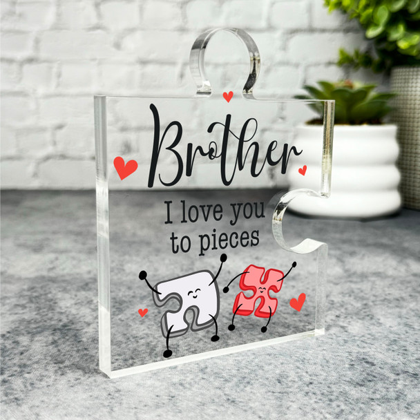 Custom Ornament Gift For Brother Funny Character Puzzle Plaque Keepsake Gift