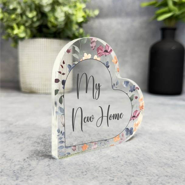 Custom Ornament My Gift For New Home Flowers Heart Plaque Keepsake Gift