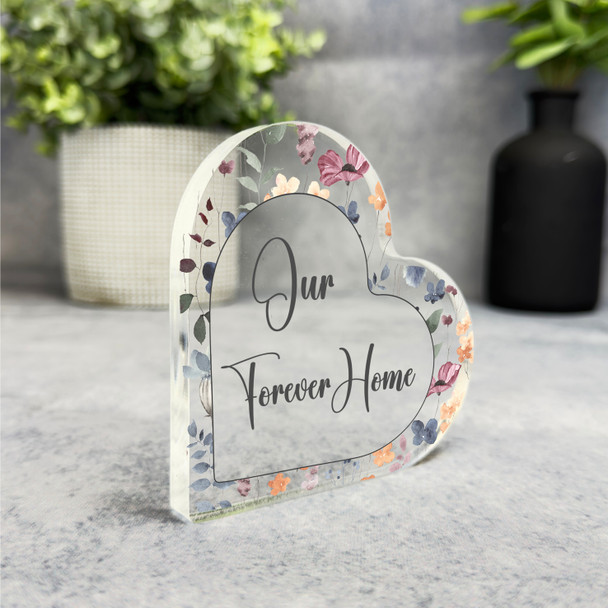 Custom Ornament Our Forever Gift For New Home Flowers Heart Plaque Keepsake Gift