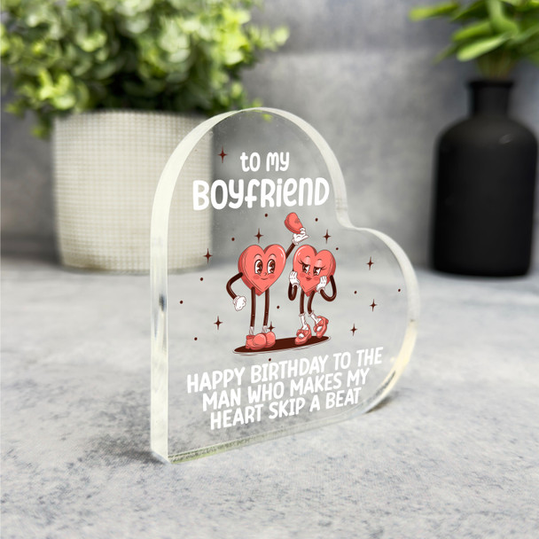 Boyfriend Funny Happy Couple Birthday Present Heart Plaque Keepsake Gift
