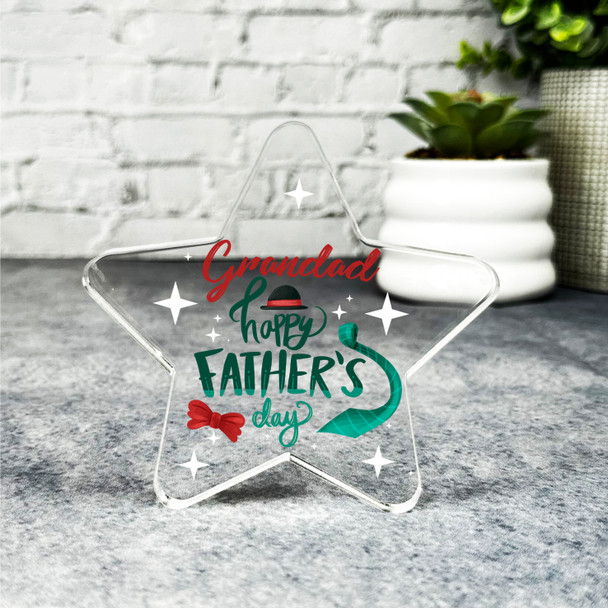 Custom Ornament Grandad Happy Father's Day Present Star Plaque Keepsake Gift