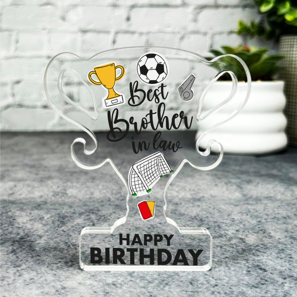 Best Brother-In-Law Football Birthday Present Trophy Plaque Keepsake Gift