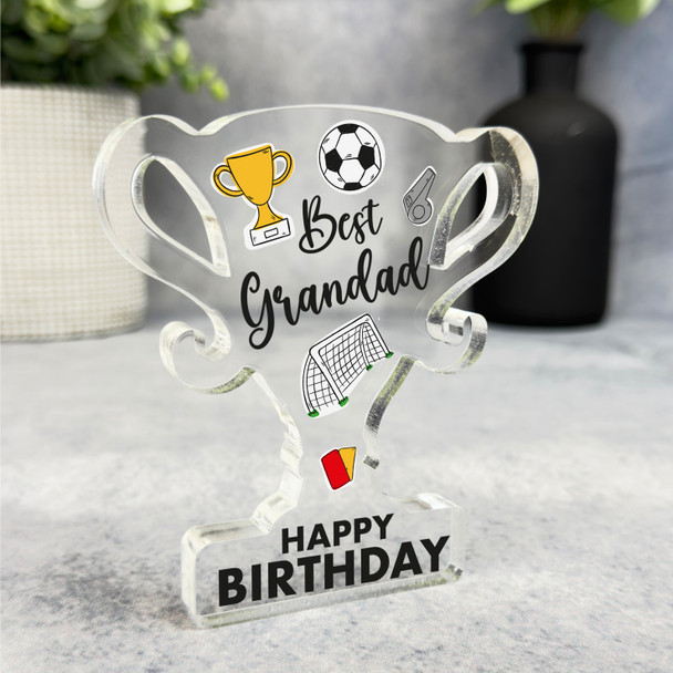 Best Grandad Football Elements Birthday Present Trophy Plaque Keepsake Gift