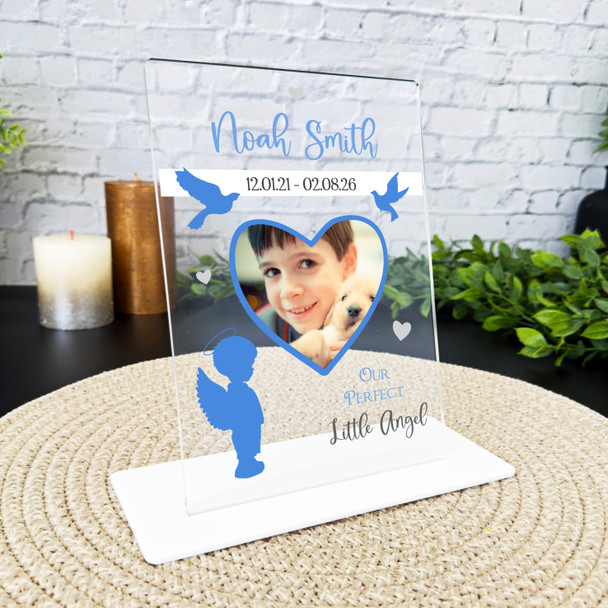 Boy Child Loss Memorial Keepsake Gift Our Perfect Little Angel Photo Gift Plaque