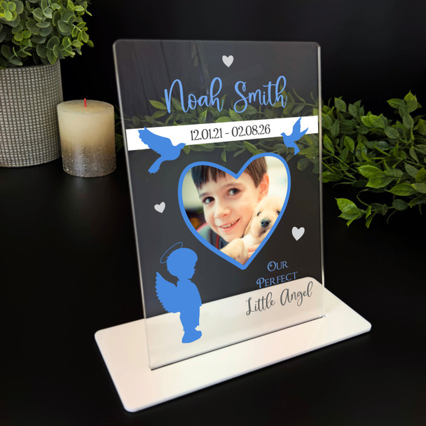 Boy Child Loss Memorial Keepsake Gift Our Perfect Little Angel Photo Gift Plaque