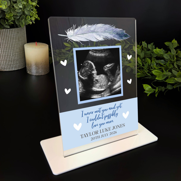 Baby Boy Blue Loss Miscarriage Infant Loss Memorial Keepsake Gift Custom Plaque