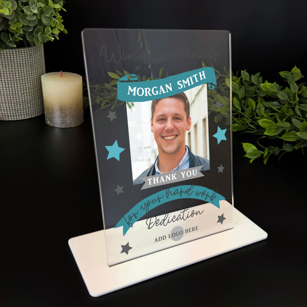 Window Cleaner Thank You Job Blue Photo Gift Employee Personalised Gift Plaque Window Cleaner Thank You Job Blue Photo Gift Employee Personalised Gift Plaque