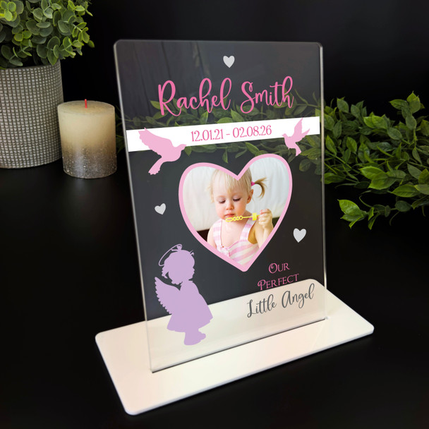 Girl Child Loss Memorial Keepsake Gift Our Perfect Little Angel Custom Plaque