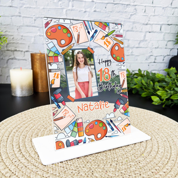 18th Birthday Gift Art Stuff Photo Custom Personalised Gift Acrylic Plaque