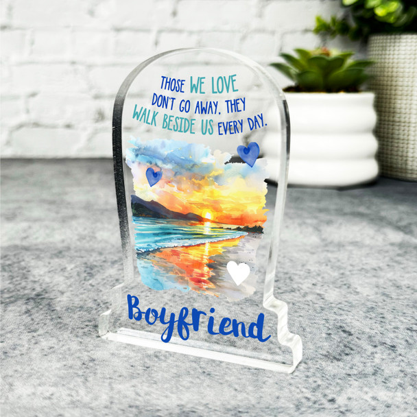 Boyfriend Blue Beach Remembrance Memorial Gift Gravestone Keepsake Plaque