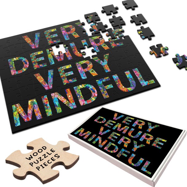 Very Cutesy Very Demure Funny Meme Gift Custom Personalised Wooden Jigsaw Puzzle