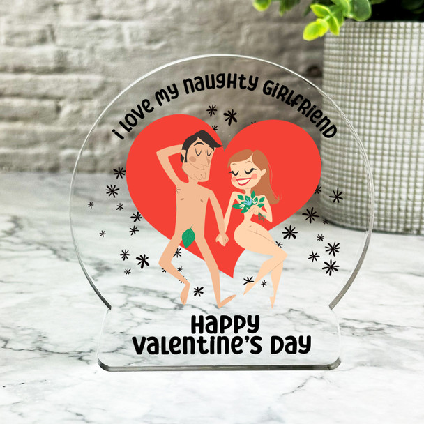 Valentine's Day Gift For Girlfriend Funny Naughty Keepsake Snow Globe Plaque