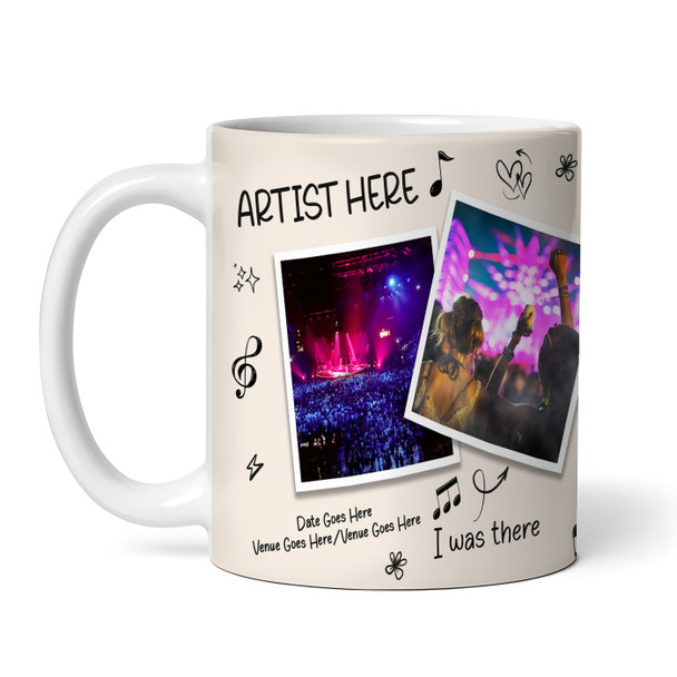 Doodle Photos Concert Setlist Mug - Any Artist, Gig Date Venue