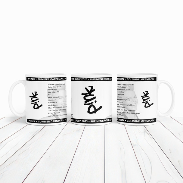 P!nk Concert Setlist Mug - Any Gig Date Venue