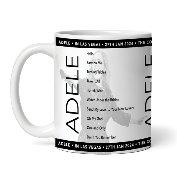 Adele Concert Setlist Gig Mug - Adele at The Colosseum - Caesars Palace, Las Vegas, NV, USA - January 27th 2024