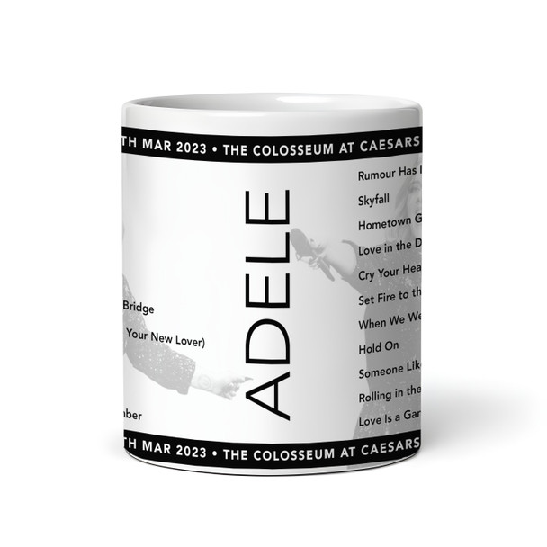 Adele Concert Setlist Gig Mug - Adele at The Colosseum - Caesars Palace, Las Vegas, NV, USA - March 25th 2023