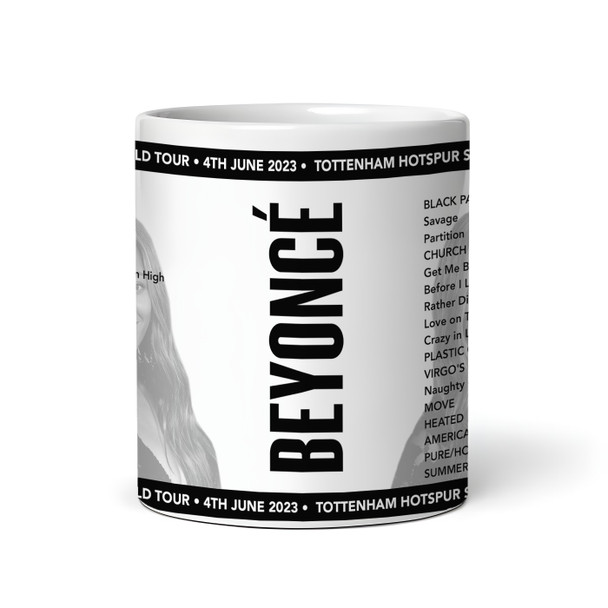 Beyonce Concert Setlist Gig Mug - Tottenham Hotspur Stadium, London, England - June 4th 2023