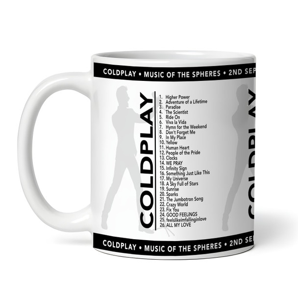 Black Male Coldplay Concert Setlist Gig Mug - Croke Park, Dublin, Ireland 2nd Sept 2024