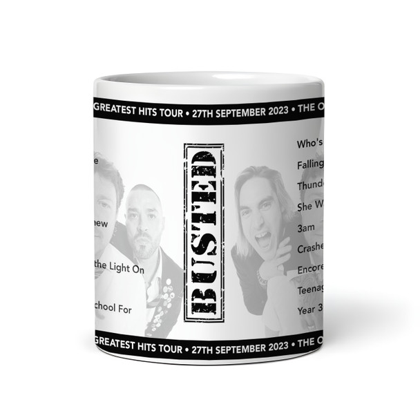 Busted Concert Setlist Gig Mug - The O2 Arena, London, England - September 27th 2023