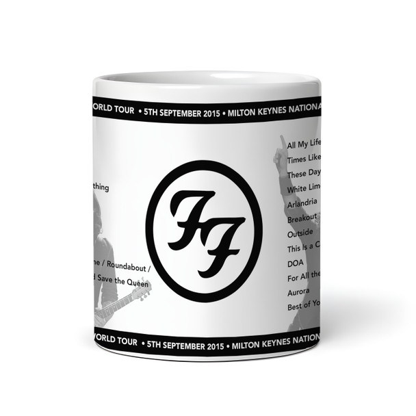 Foo Fighters Concert Setlist Gig Mug - Milton Keynes National Bowl, Milton Keynes, England - September 5th 2015