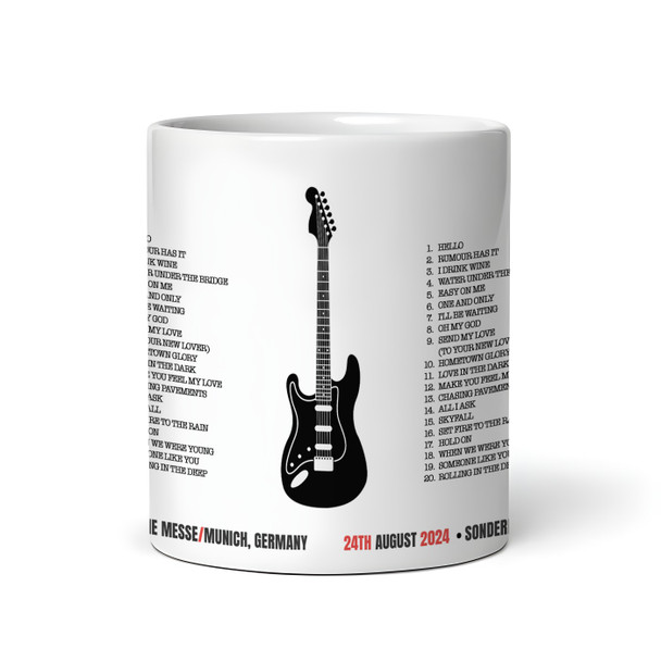 Guitar Adele Concert Setlist Gig Mug - Sonderfreifläche Messe, Munich, Germany 24th August 2024
