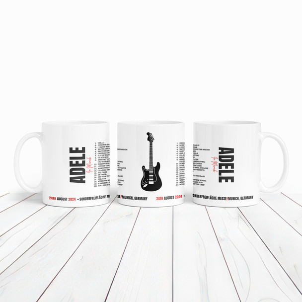 Guitar Adele Concert Setlist Gig Mug - Sonderfreifläche Messe, Munich, Germany 24th August 2024