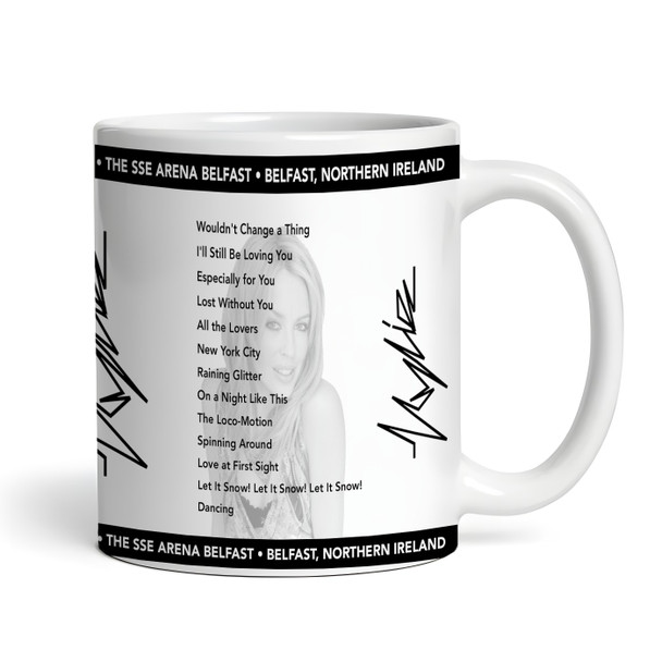 Kylie Minogue Concert Setlist Gig Mug - The SSE Arena Belfast, Belfast, Northern Ireland - December 5th 2018