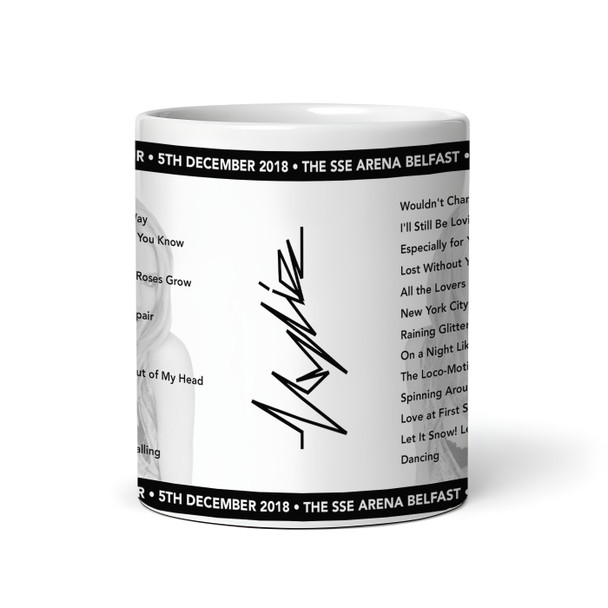 Kylie Minogue Concert Setlist Gig Mug - The SSE Arena Belfast, Belfast, Northern Ireland - December 5th 2018