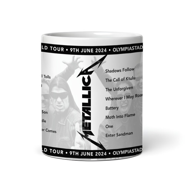 Metallica Concert Setlist Gig Mug - Olympiastadion, Helsinki, Finland - June 9th 2024