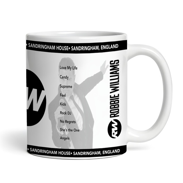 Robbie Williams Concert Setlist Gig Mug - Sandringham House, Sandringham, England - 27th August 2023