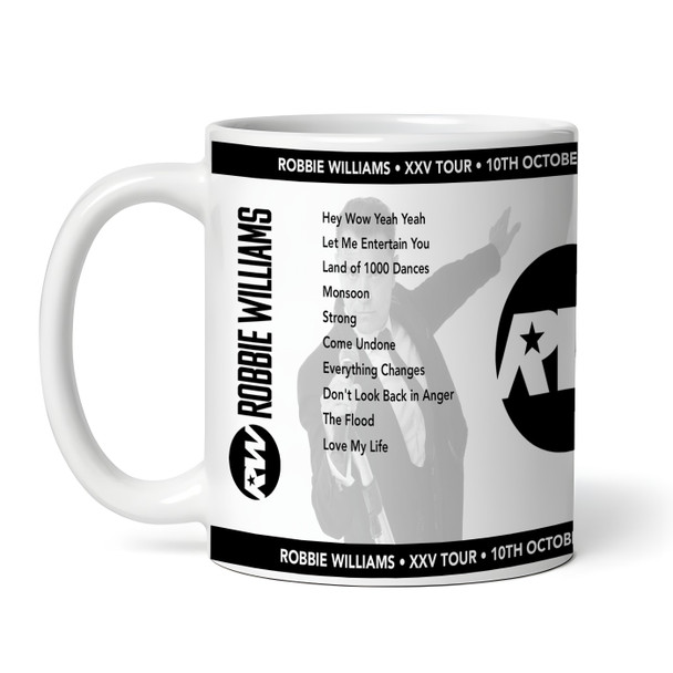 Robbie Williams Concert Setlist Gig Mug - The O2 Arena, London, England - 10th October 2022