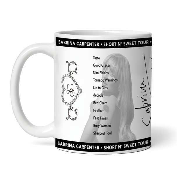 Sabrina Carpenter Concert Setlist Gig Mug - 3Arena, Dublin, Ireland - March 4th 2025