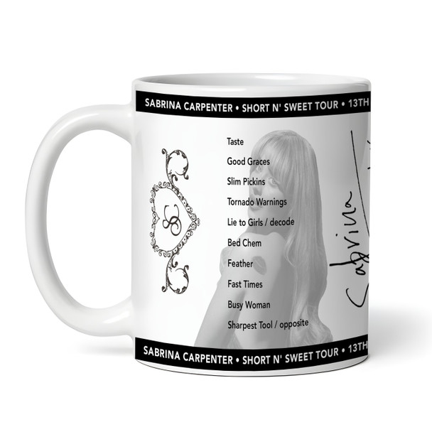 Sabrina Carpenter Concert Setlist Gig Mug - Co-op Live, Manchester, England - March 13th 2025