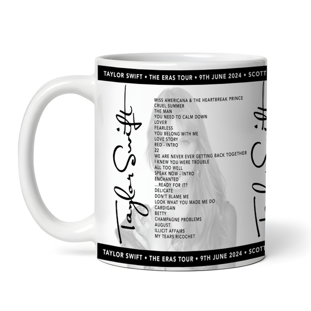 Taylor Swift Concert Setlist Gig Mug - Scottish Gas Murrayfield Stadium, Edinburgh, Scotland - June 9th 2024