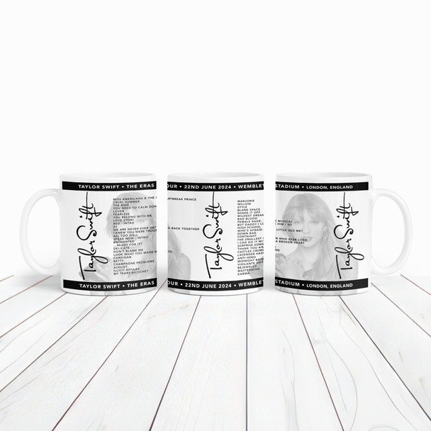 Taylor Swift Concert Setlist Gig Mug - Wembley Stadium, London, England - June 22nd 2024