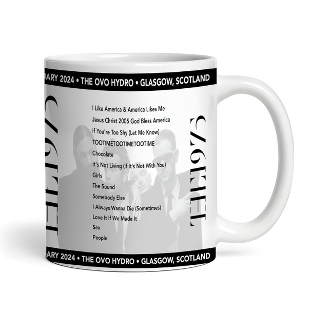 The 1975 Concert Setlist Gig Mug - The OVO Hydro, Glasgow, Scotland - February 9th 2024