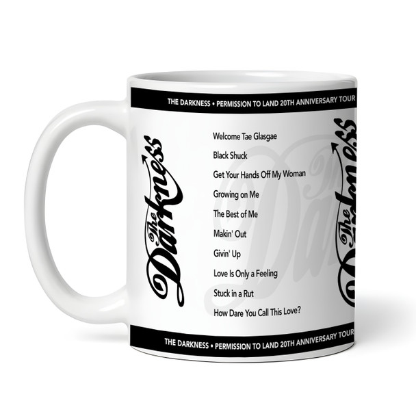 The Darkness Concert Setlist Gig Mug - Barrowland, Glasgow, Scotland - 11th December 2023
