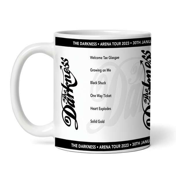The Darkness Concert Setlist Gig Mug - The OVO Hydro, Glasgow, Scotland - 30th January 2023