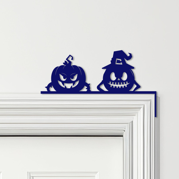 Door Topper 2 Halloween Decor Pumpkins Various Colours Decorative Sign