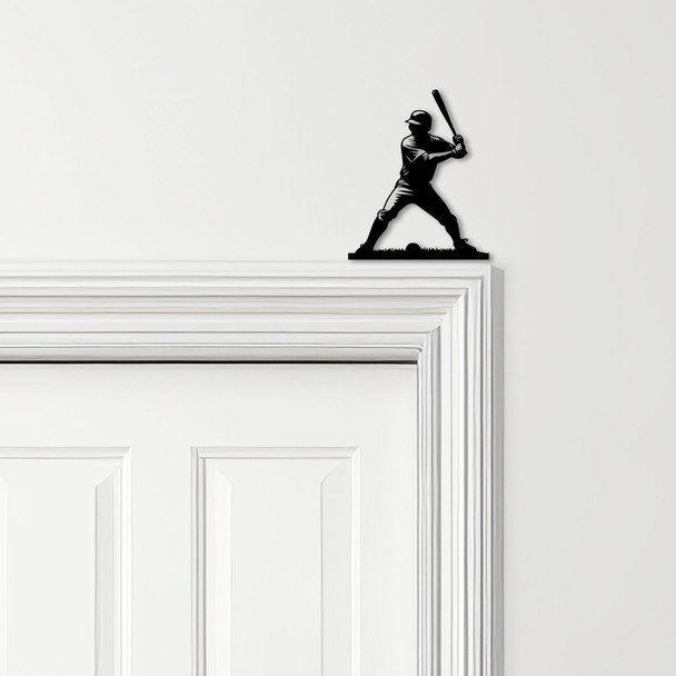 Door Topper Baseball Player Stance Various Colours Top Of Door Decorative Sign