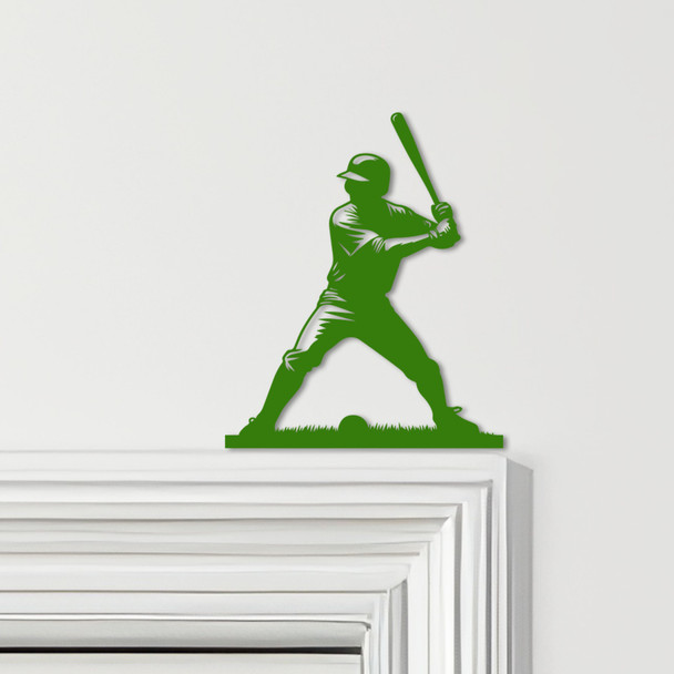Door Topper Baseball Player Stance Various Colours Top Of Door Decorative Sign