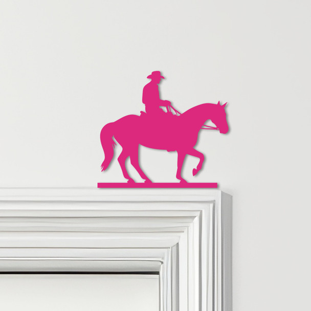 Door Topper Cowboy Riding Horse Various Colours Top Of Door Frame Decor Sign