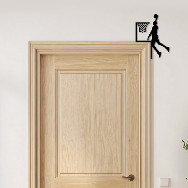 Door Topper Basketball Player Scoring Various Colours Decorative Sign