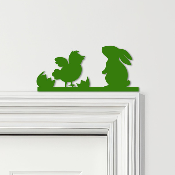 Door Topper Easter Decor Bunny With Chick Various Colours Decorative Sign