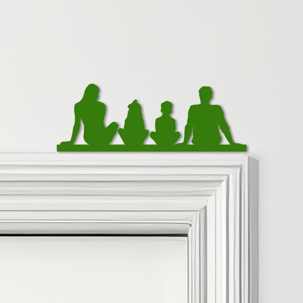 Door Topper Family Of 4 1 Boy 1 Girl Various Colours Top Of Door Decorative Sign