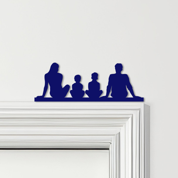 Door Topper Family Of Four 2 Boys Various Colours Top Of Door Frame Decor Sign